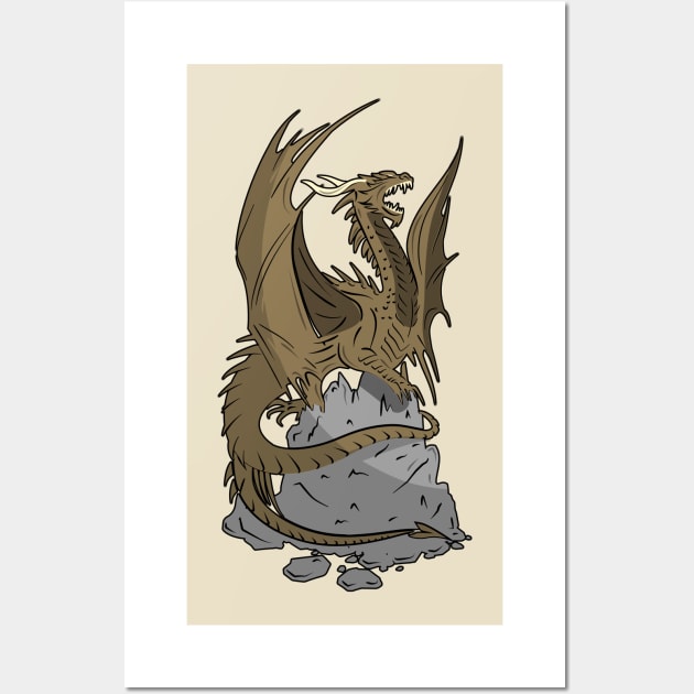 BROWN DRAGON Wall Art by GreatSeries